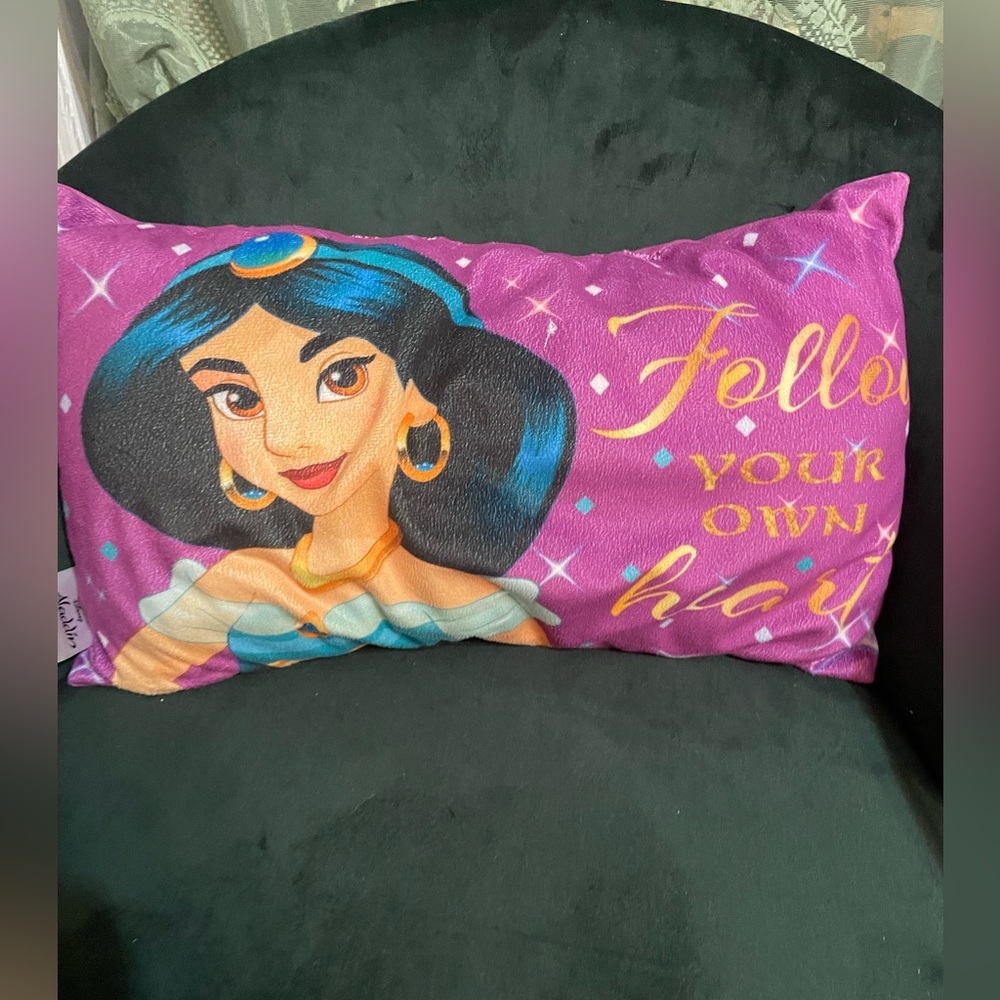 Disney Aladdin Jasmine Throw Pillow Follow Your Own Heart